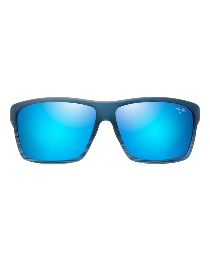 Maui Jim Alenuihaha Sonnenbrille mit eckigem Gestell - Blau Blau