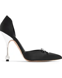 Giambattista Valli Verzierte Satin-Pumps Schwarz