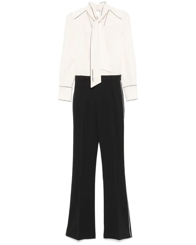 Elisabetta Franchi Jumpsuit aus Georgette-Krepp - Nude Nude