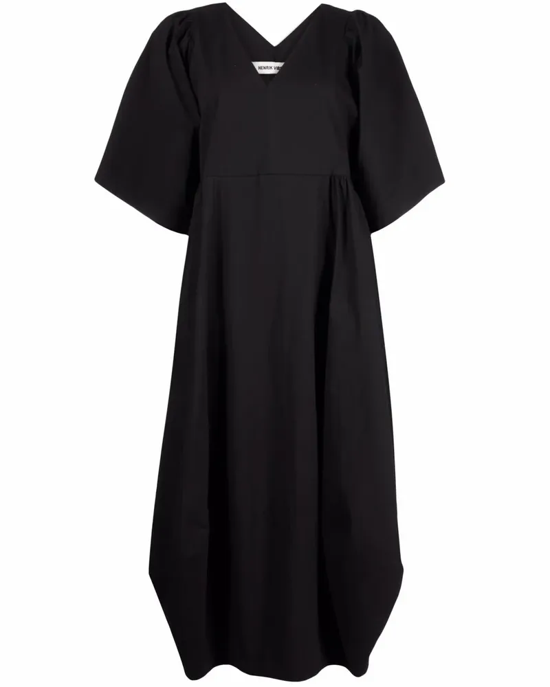 Henrik Vibskov Pump Midikleid - Schwarz Schwarz