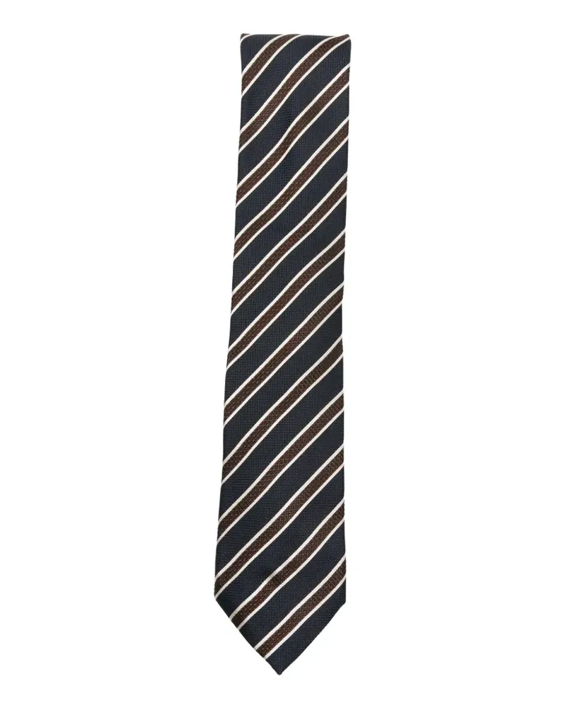 Ermenegildo Zegna diagonal-stripe tie - Blau Blau