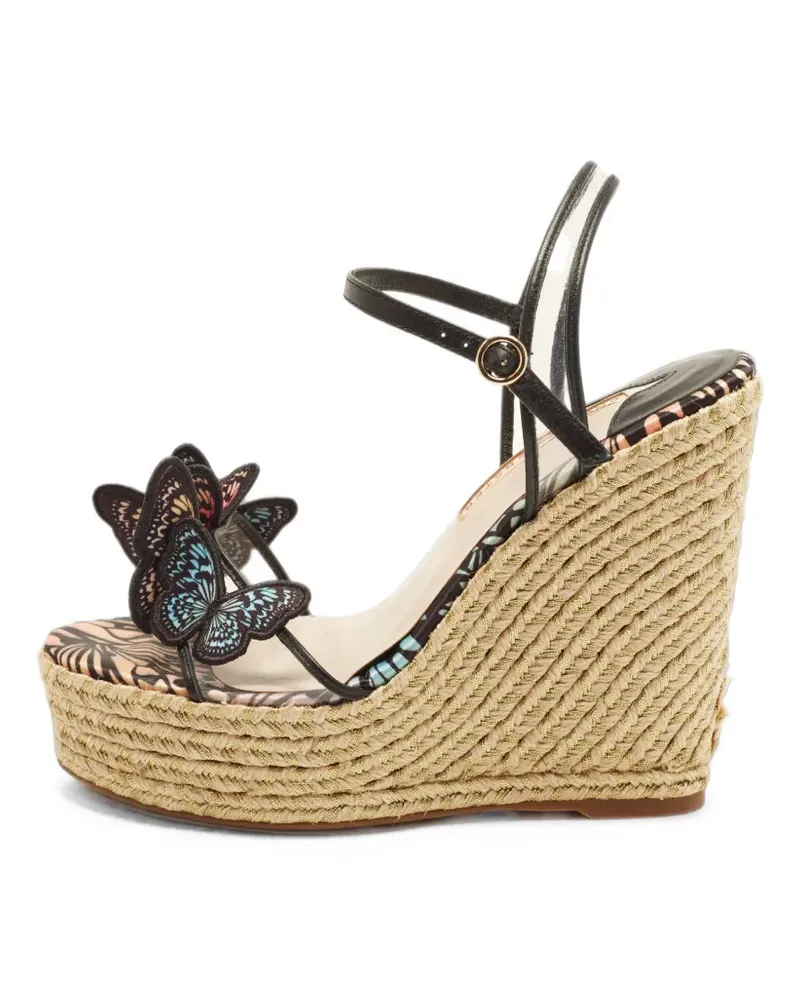 Sophia Webster Jade butterfly heeled espadrilles - Schwarz Schwarz