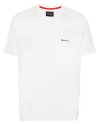 Kiton T-Shirt mit Logo-Stickerei Weiß