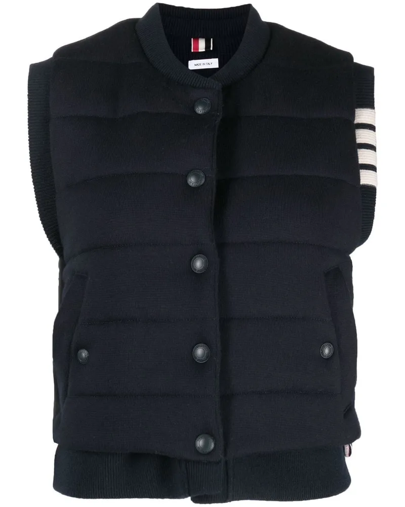 Thom Browne Wendbare Weste mit Streifen - Blau Blau