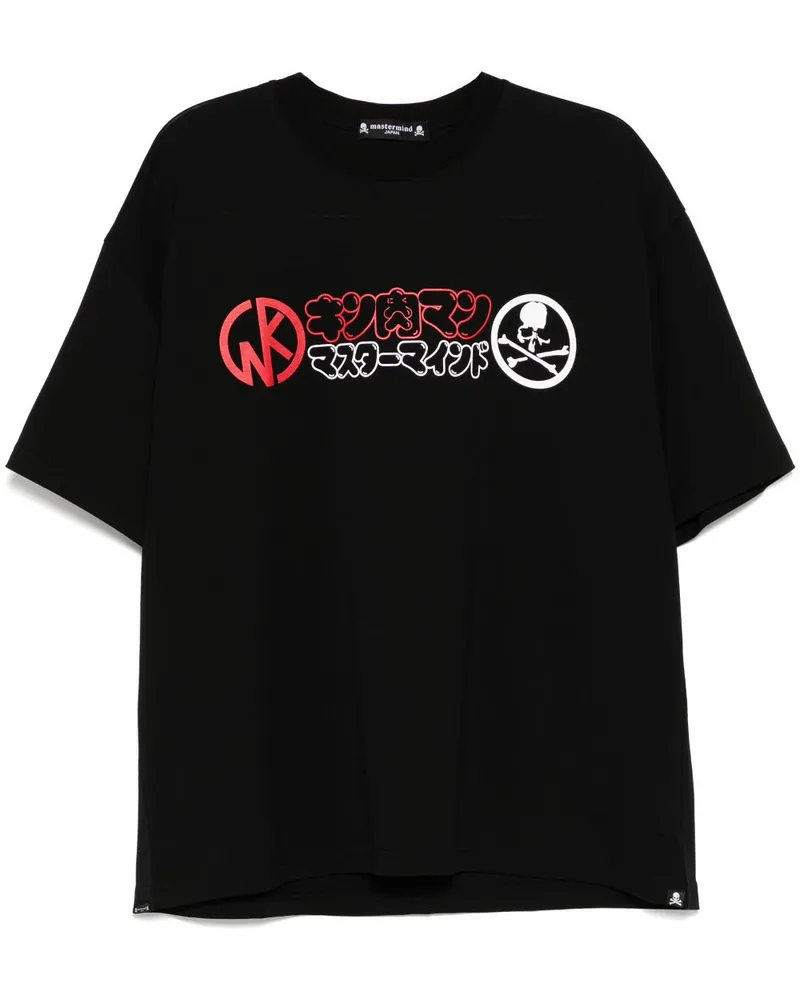 Mastermind Japan x Kinniku Man T-Shirt mit Logo-Print - Schwarz Schwarz