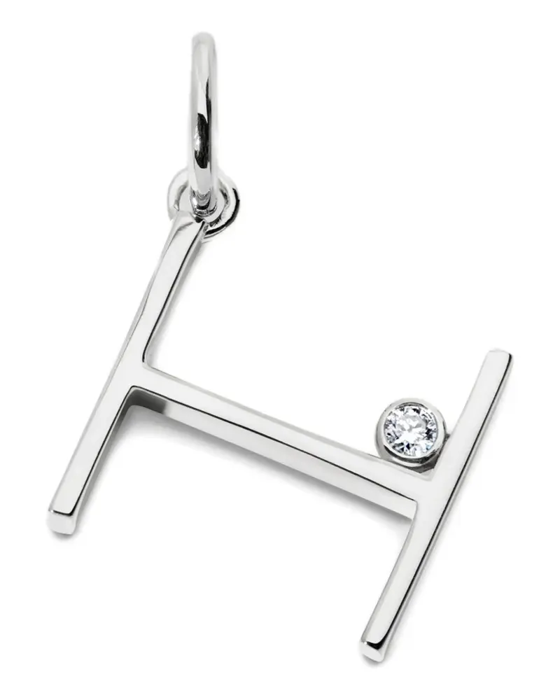 Monica Vinader Anhänger mit Diamant - Silber Silber