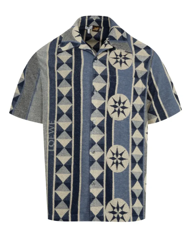 Loewe Gemustertes Hemd - Blau Blau
