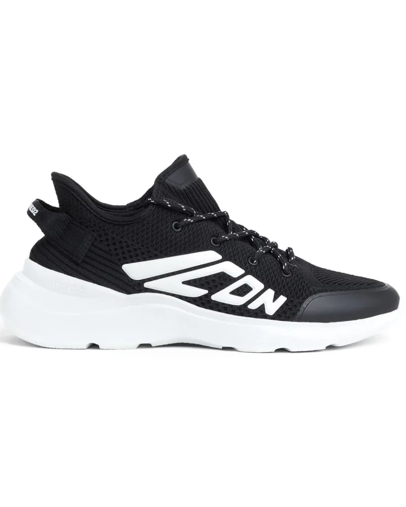Dsquared2 Sneakers mit Logo-Prägung - Schwarz Schwarz