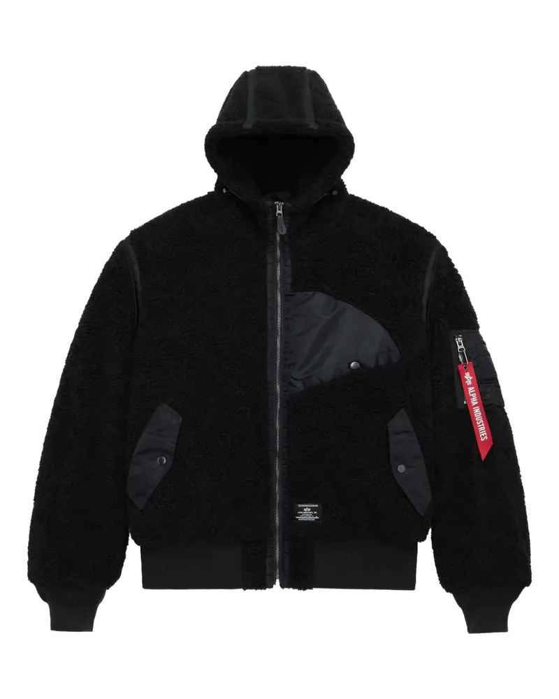 Alpha Industries long-sleeve sherpa onion-quilted jacket - Schwarz Schwarz