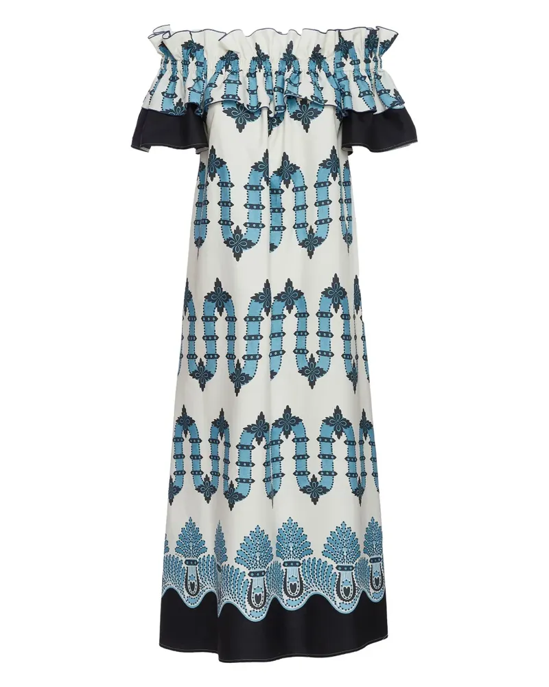 La DoubleJ Schulterfreies Breakfast Kleid - Blau Blau