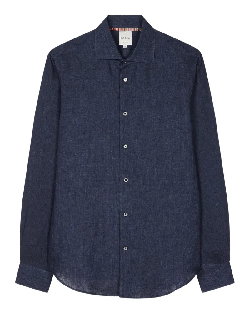 Paul Smith Langärmeliges Hemd aus Leinen - Blau Blau