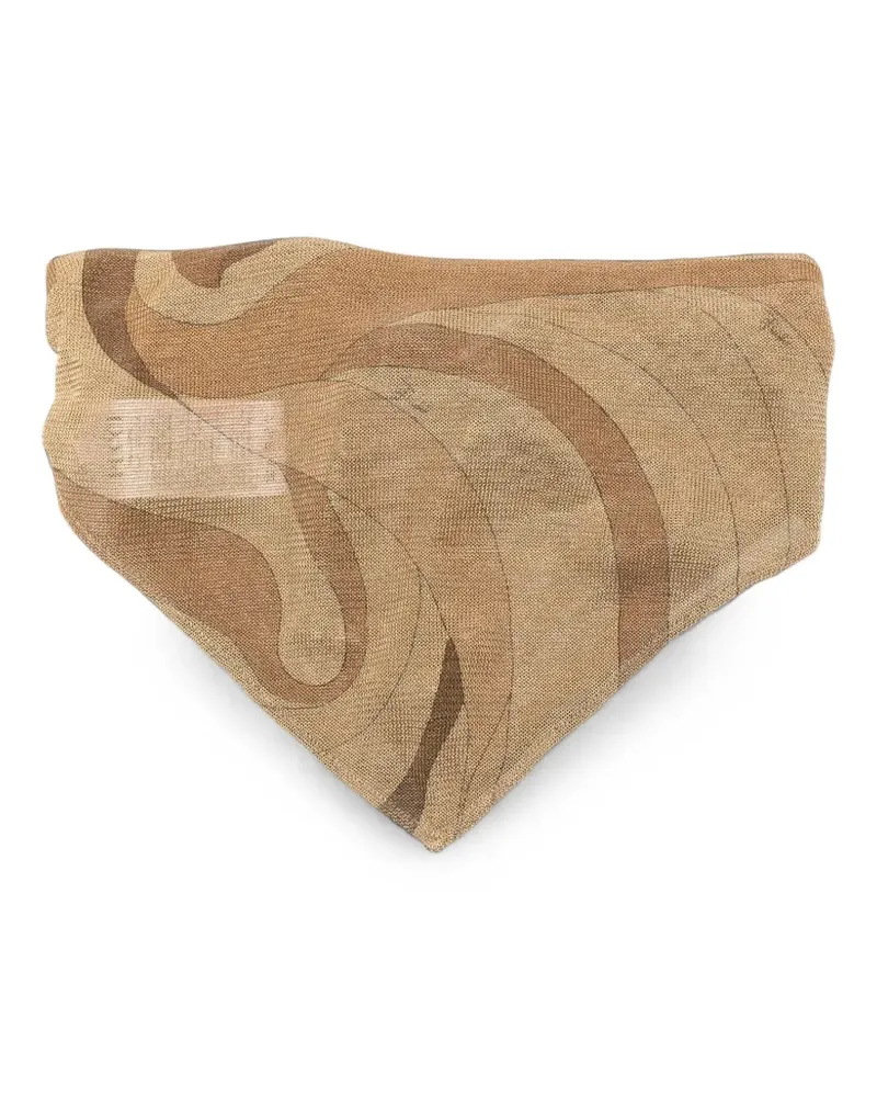 Emilio Pucci Gestricktes Bandana mit Marmo-Print - Nude Nude