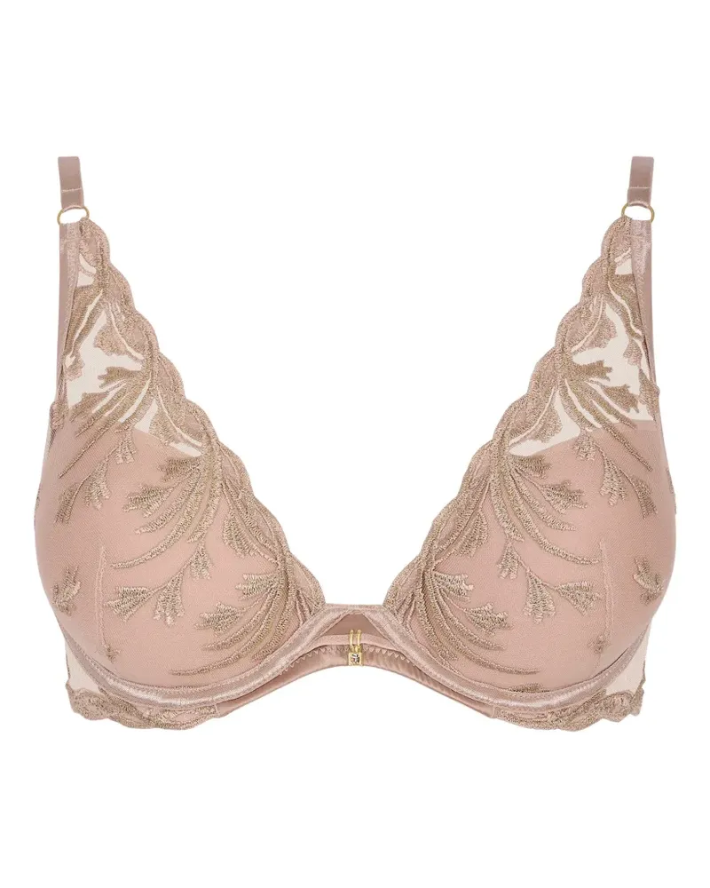 Aubade Cosmic Romance Plunge-Push-up-BH mit Stickerei - Rosa Rosa