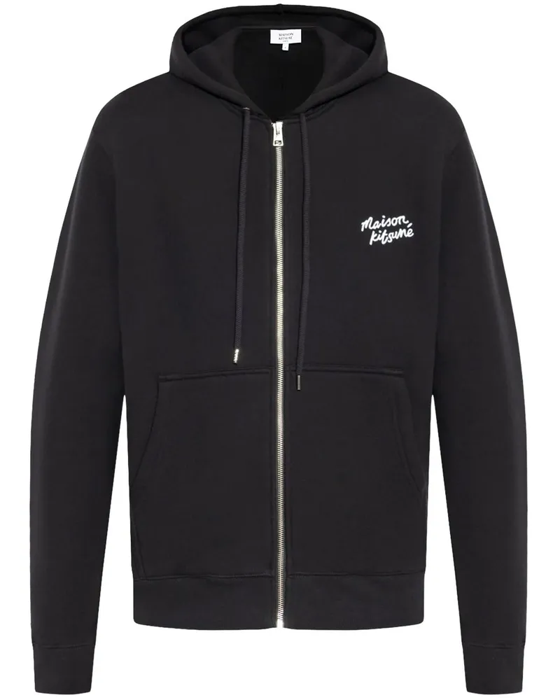 Kitsuné Handwriting Hoodie - Schwarz Schwarz