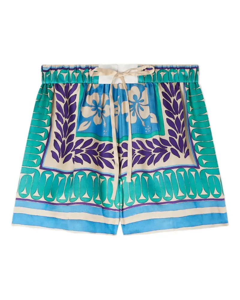 Sandro floral cord short shorts - Grün Grün