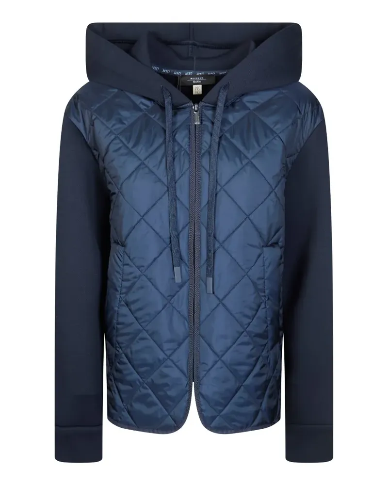 Max Mara Edito quilted hooded jacket - Blau Blau