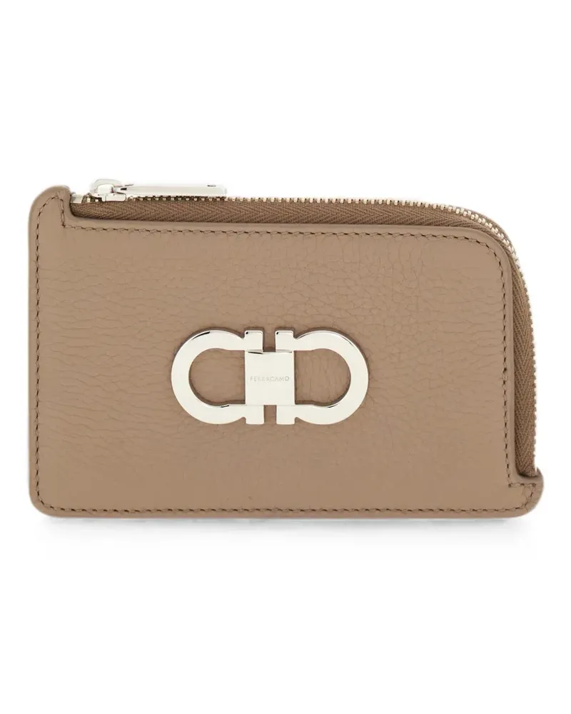 Ferragamo double Gancini credit cardholder - Nude Nude