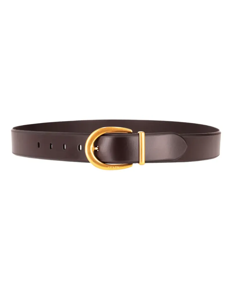Prada buckle leather belt - Braun Braun
