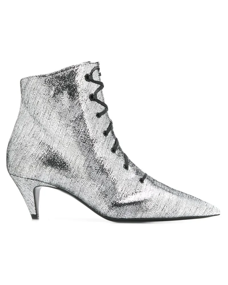 Saint Laurent Kiki' Stiefeletten - Silber Silber