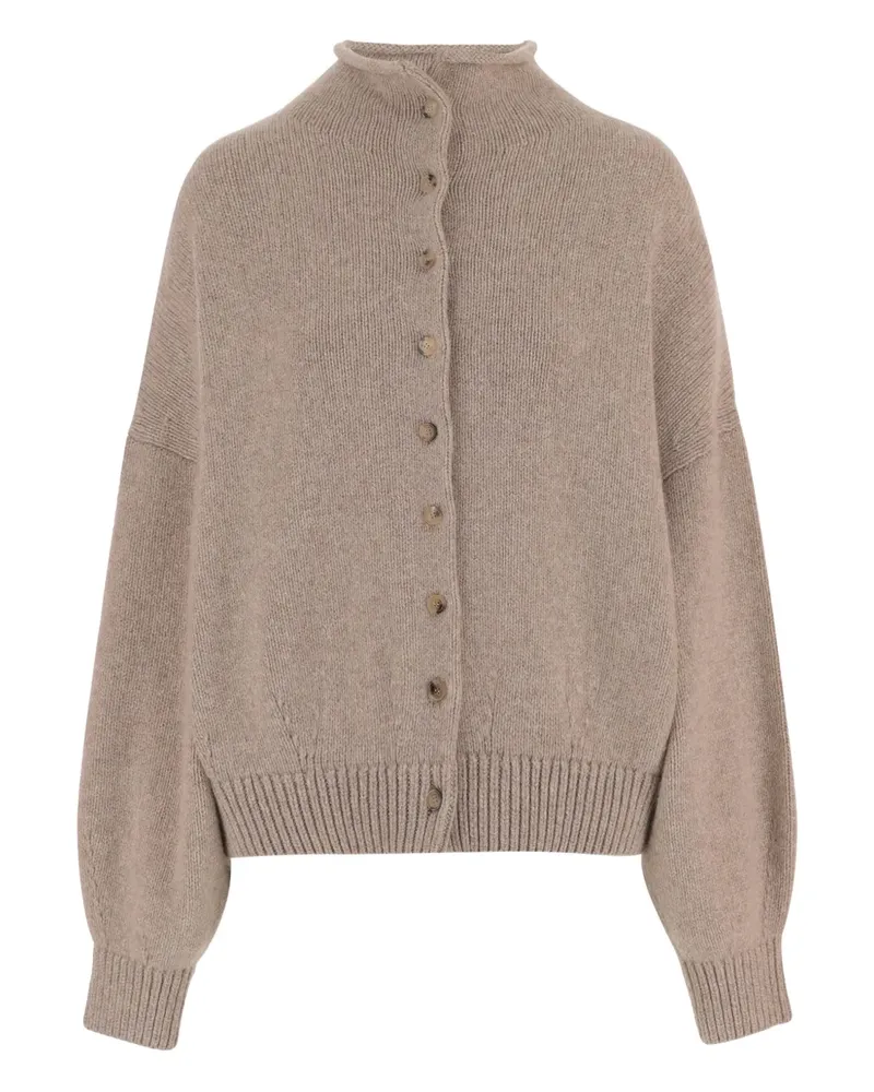 KHAITE Gerippter Nelya Cardigan - Nude Nude