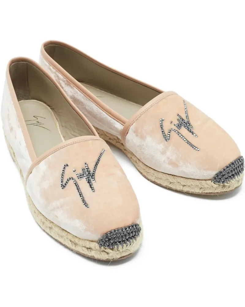 Giuseppe Zanotti Verzierte Espadrilles aus Samt - Rosa Rosa