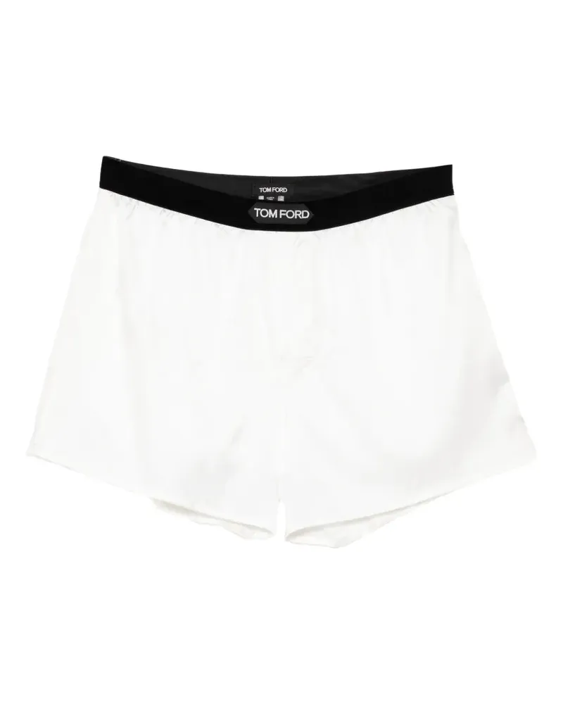 Tom Ford logo-patched boxer - Nude Nude