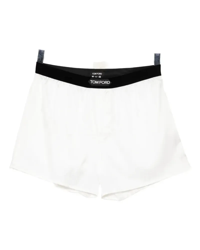 Tom Ford logo-patched boxer - Nude Nude