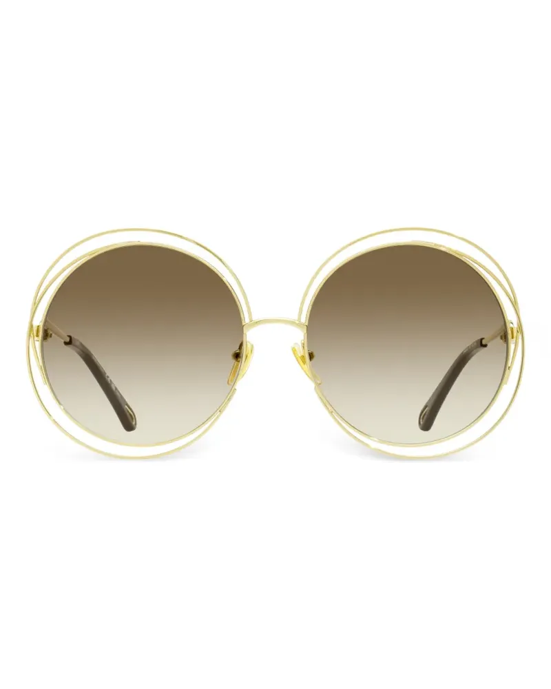 Chloé Runde Carlina Sonnenbrille - Gold Gold