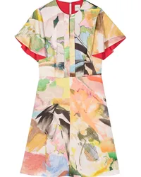 Paul Smith Satin-Minikleid mit Blumen-Print Orange