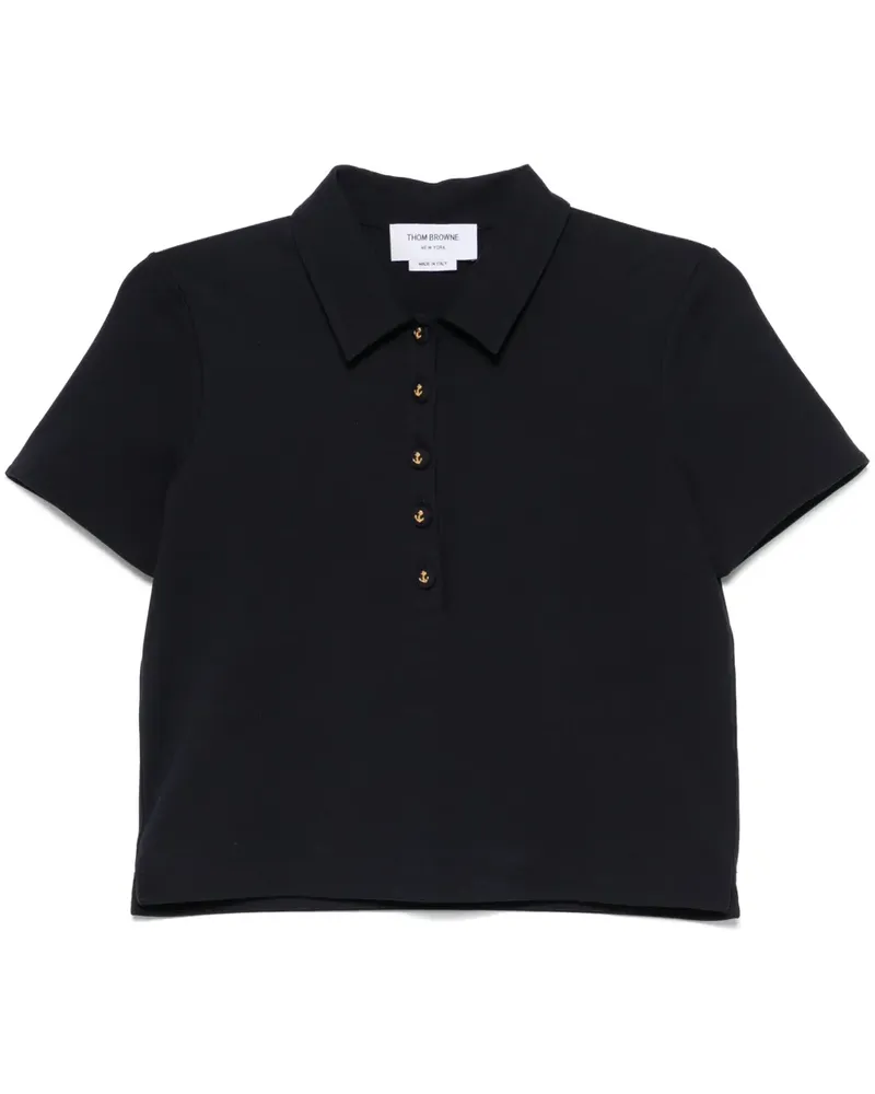 Thom Browne Kurzärmeliges Poloshirt - Blau Blau