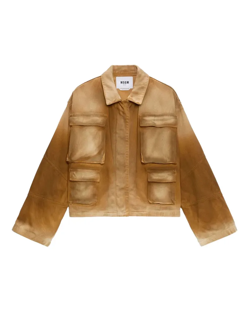 MSGM Jacke mit aufgesetzten Taschen - Braun Braun