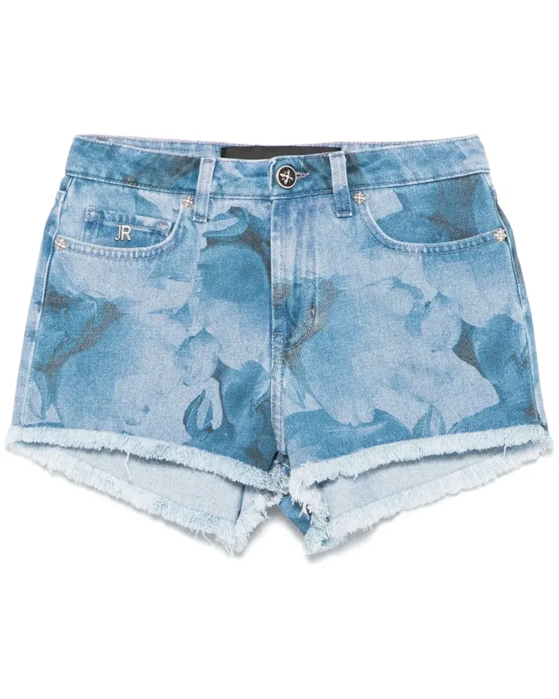 John Richmond Jeans-Shorts mit ausgefranstem Saum - Blau Blau