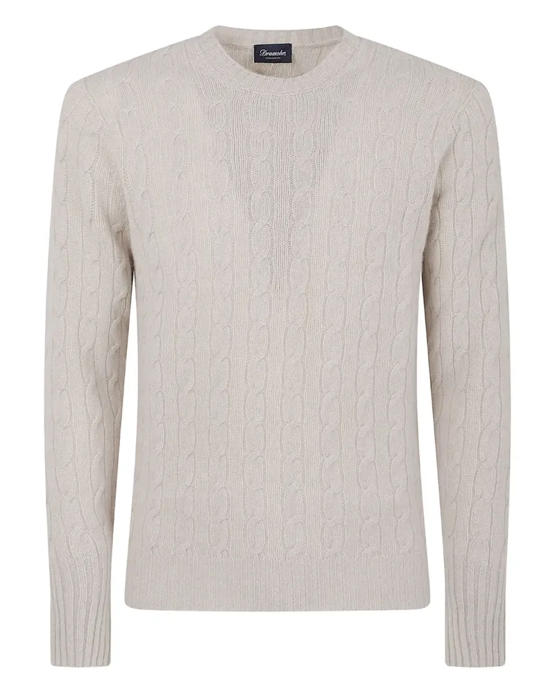 Drumohr  Pullover mit Zopfmuster - Grau Grau