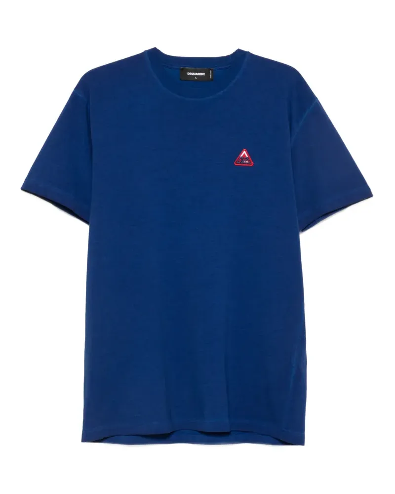 Dsquared2 T-Shirt mit Logo-Patch - Blau Blau