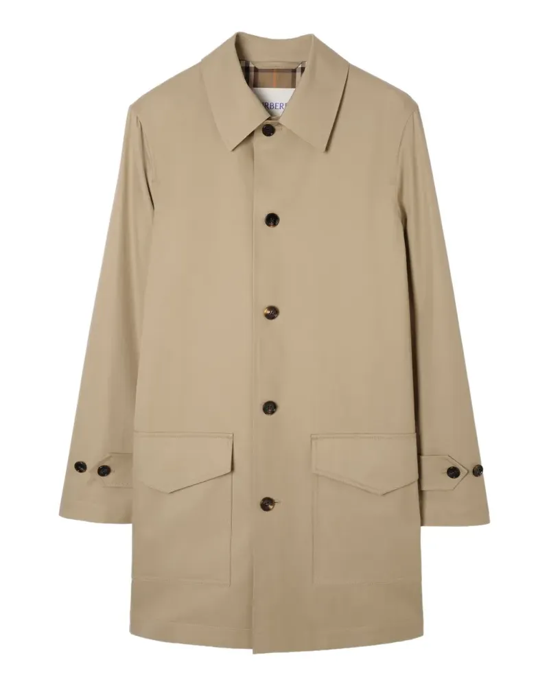 Burberry Mittellanger Meadowbank Car Coat aus Tropical-Gabardine - Nude Nude