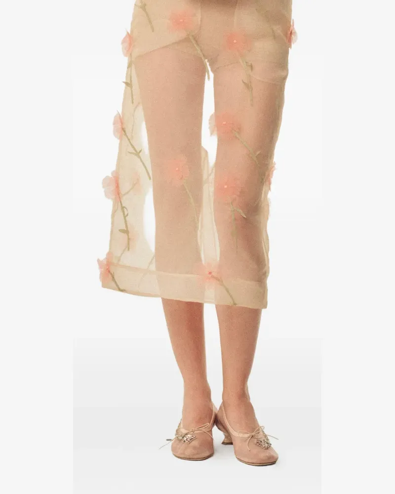 Simone Rocha Midirock mit Verzierungen - NUDE/MULTI Nude
