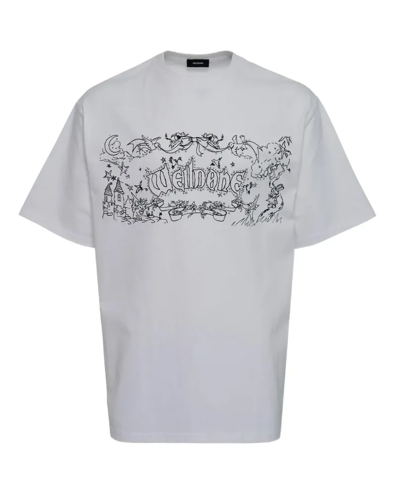 WE 11 DONE End Credit T-Shirt - Weiß Weiß