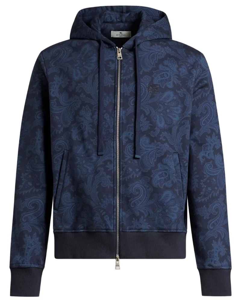 Etro Hoodie mit Paisley-Print - Blau Blau
