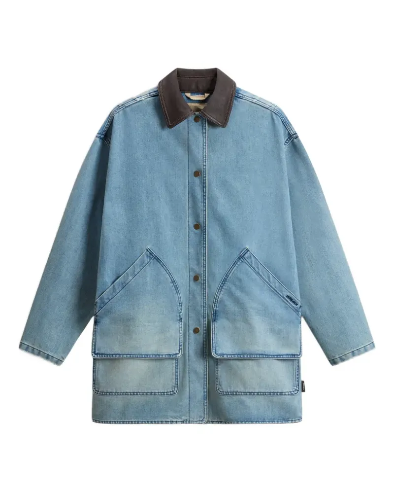 Woolrich Jeansjacke mit Hemdkragen - Blau Blau