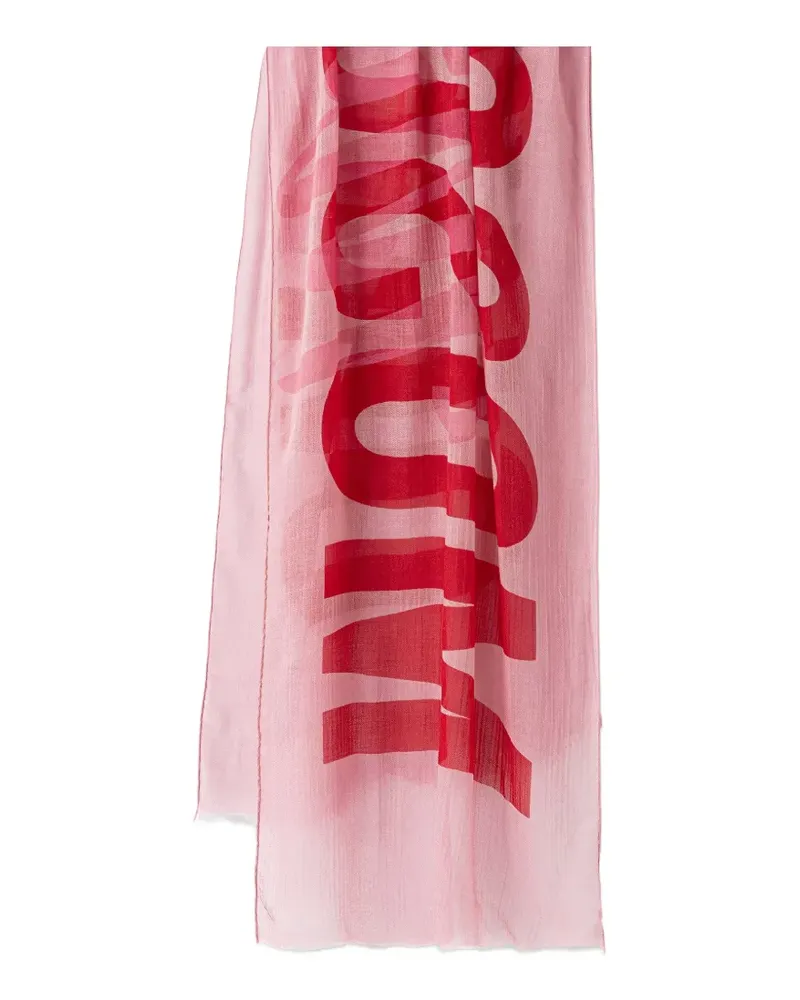 Moschino Schal mit Logo-Print - Rosa Rosa