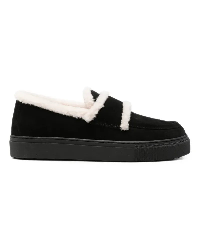INUIKII shearling-trim loafers - Schwarz Schwarz