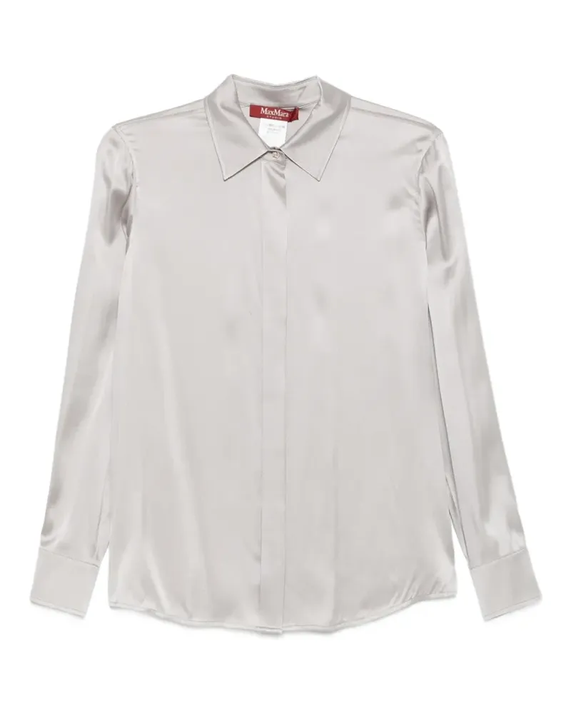 Max Mara Hemd mit verdecktem Verschluss - Grau Grau
