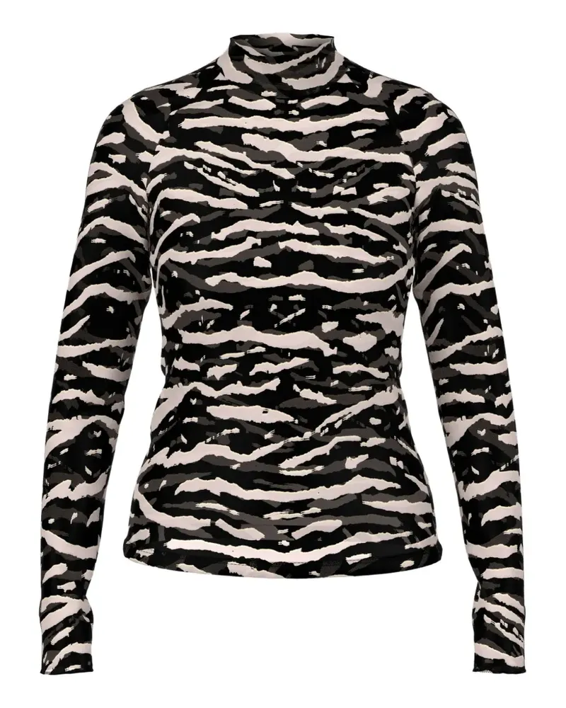 Marc Cain T-Shirt mit Animal-Print - Schwarz Schwarz
