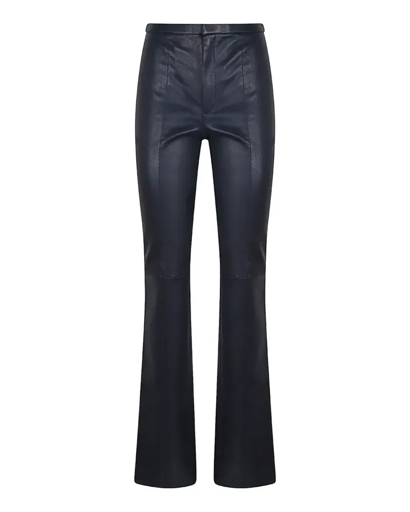 Stouls Icham leather flared trousers - Blau Blau