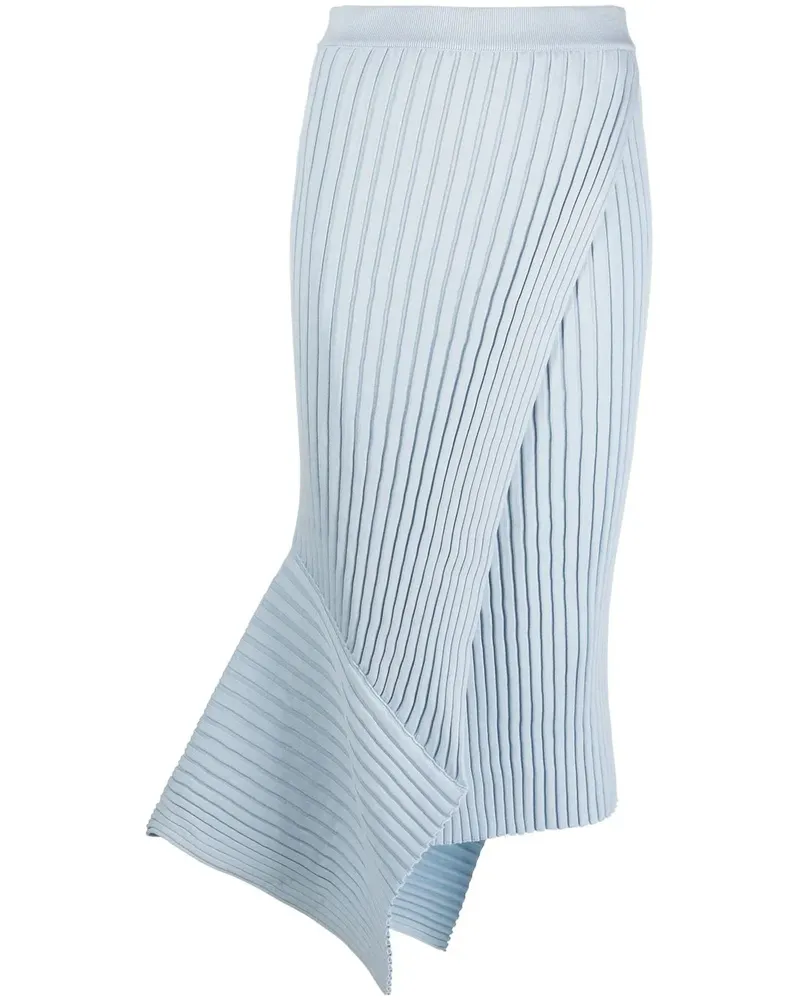 Stella McCartney Gerippter Midirock - Blau Blau