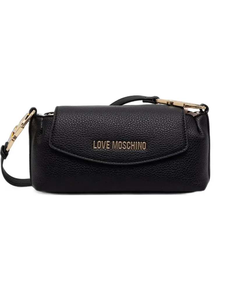 Moschino Gekörnte Umhängetasche - Schwarz Schwarz
