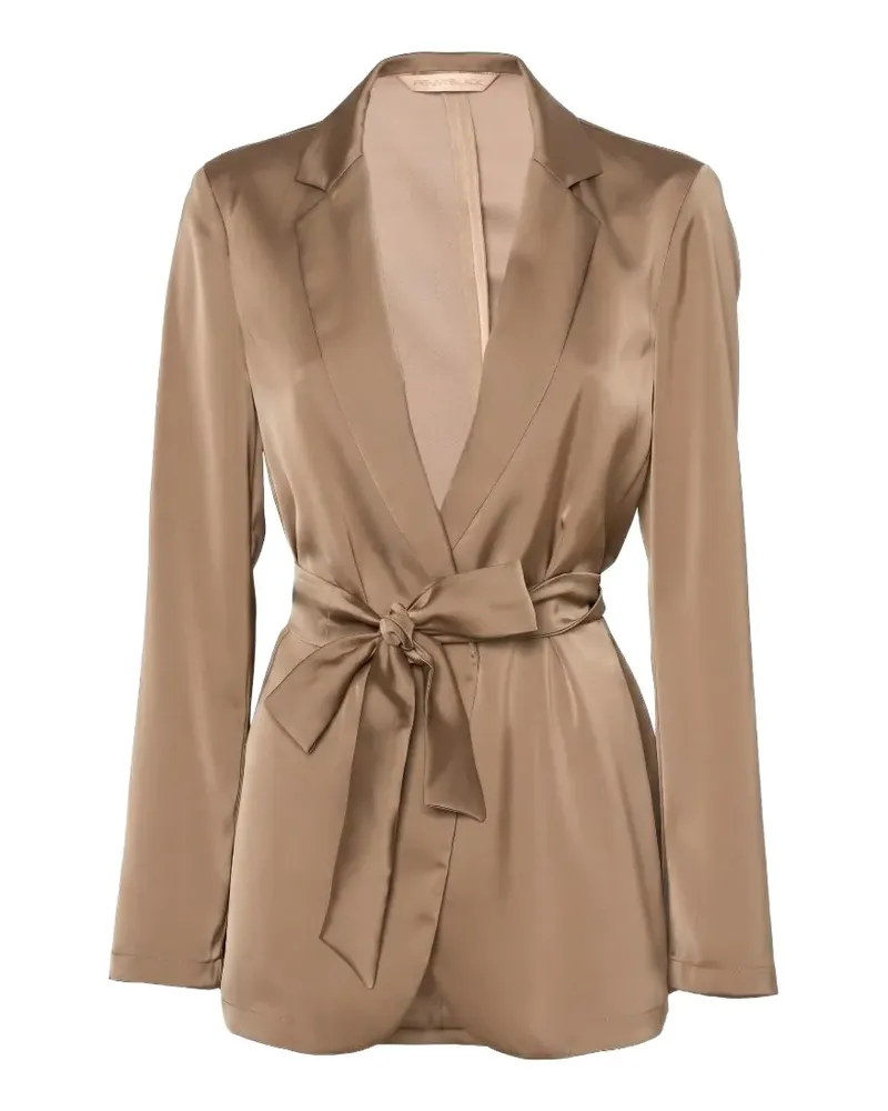 Pennyblack belted satin-finish jacket - Nude Nude