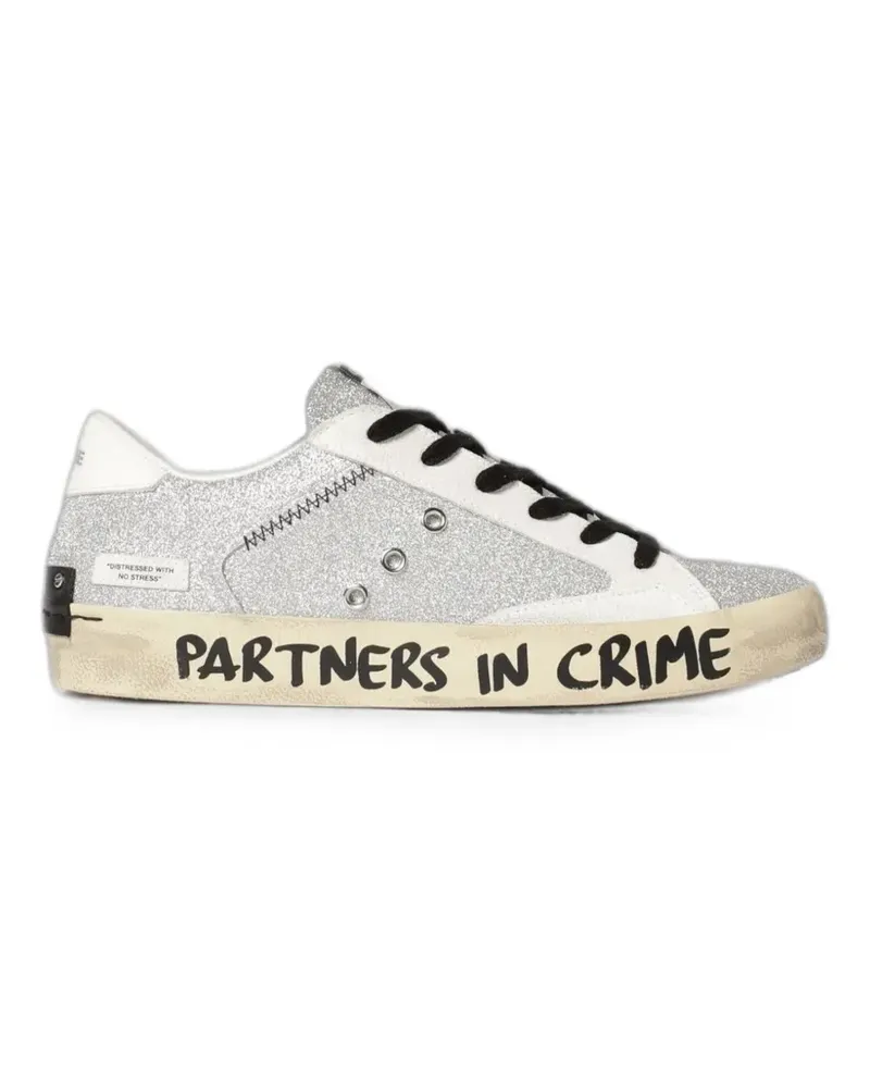 Crime Sneakers im Distressed-Look - Silber Silber