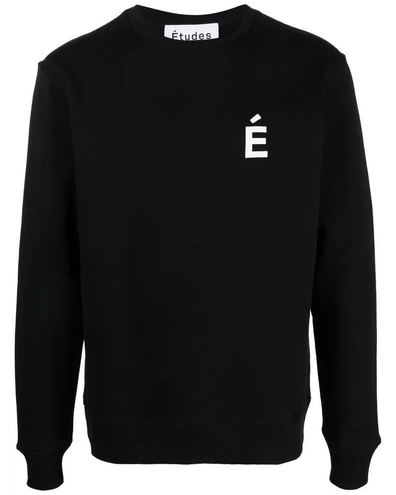 Études Studio Sweatshirt mit Logo-Print Schwarz