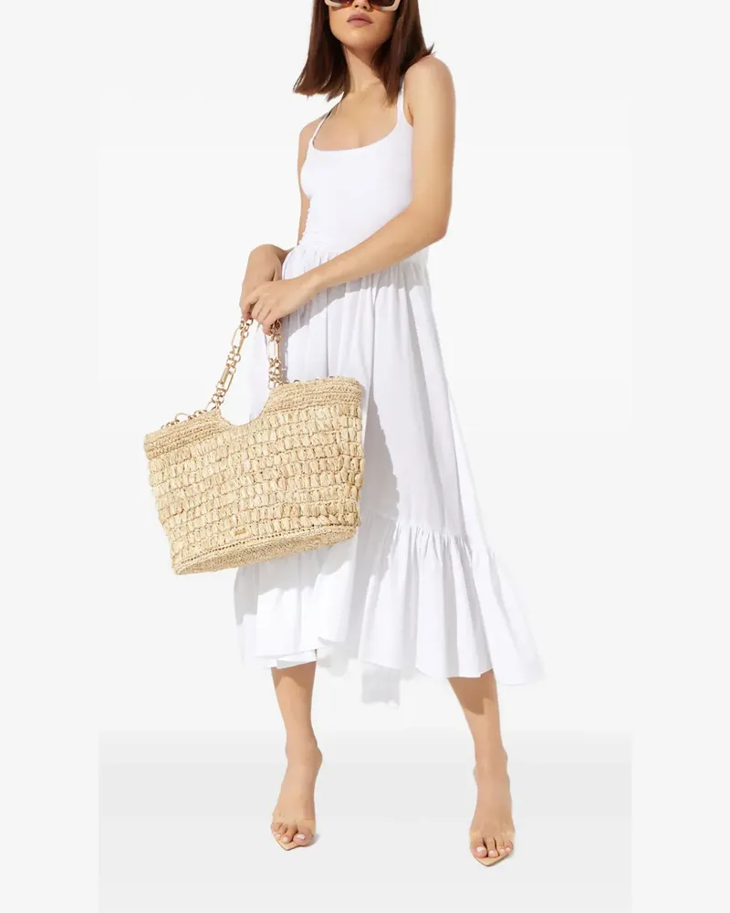 Caroline Constas Veronica ruffled midi dress - Weiß Weiß